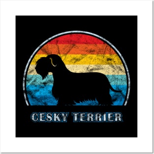 Cesky Terrier Vintage Design Dog Posters and Art